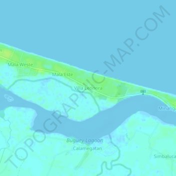 Villa Leonora地形图、海拔、地势