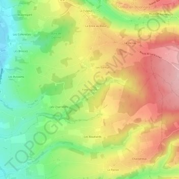 Font Figeon地形图、海拔、地势