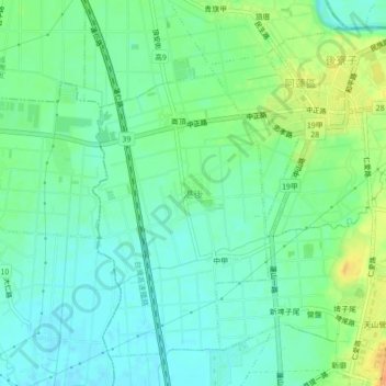 港後地形图、海拔、地势