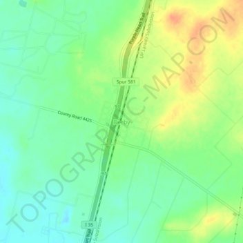 Derby地形图、海拔、地势