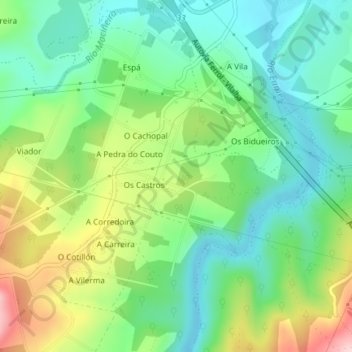 A Felga地形图、海拔、地势