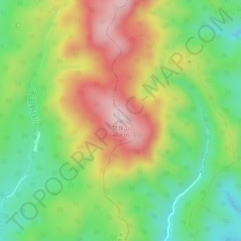 梵珠山地形图、海拔、地势