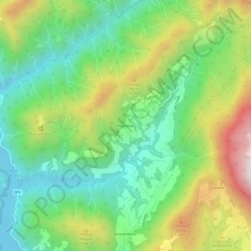 Mignone地形图、海拔、地势