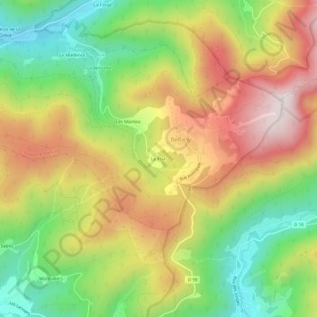 Le Plan地形图、海拔、地势