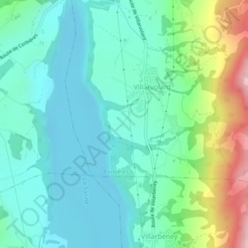Gouvet地形图、海拔、地势
