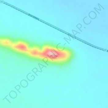 The Seven Sisters地形图、海拔、地势