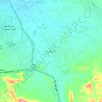 Ahad Rufaidah地形图、海拔、地势