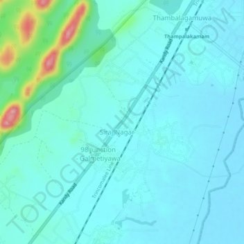 98 Junction地形图、海拔、地势