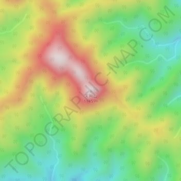 天狗山地形图、海拔、地势