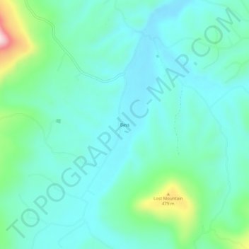 Bass地形图、海拔、地势