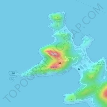 Morro do Macaco地形图、海拔、地势