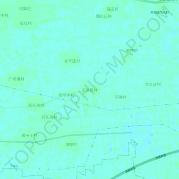 王世英村地形图、海拔、地势