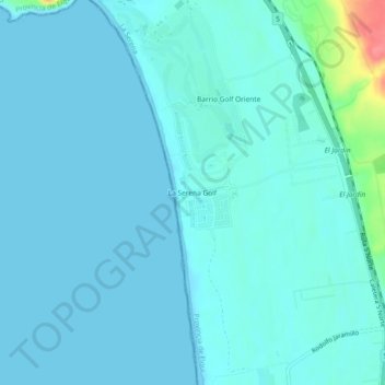 La Serena Golf地形图、海拔、地势