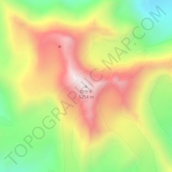 岗什卡地形图、海拔、地势