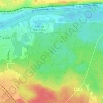 Carrefour de Sermaise地形图、海拔、地势