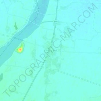 Khirz Sarai地形图、海拔、地势