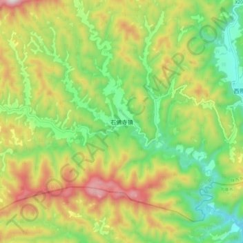 石佛寺镇地形图、海拔、地势