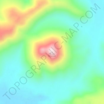 Sharp Mountain地形图、海拔、地势