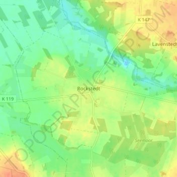 Rockstedt地形图、海拔、地势