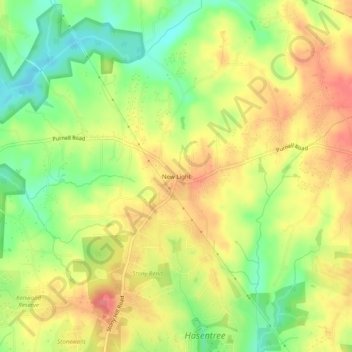 New Light地形图、海拔、地势