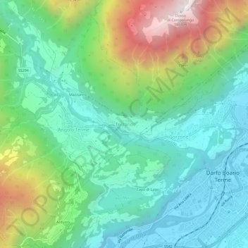 Terzano地形图、海拔、地势