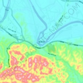 那坡镇地形图、海拔、地势