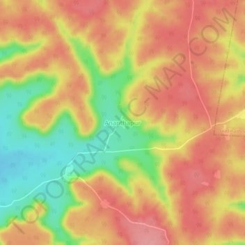 Ananthapur地形图、海拔、地势