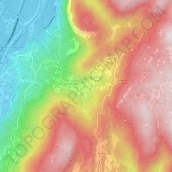 Faedo地形图、海拔、地势