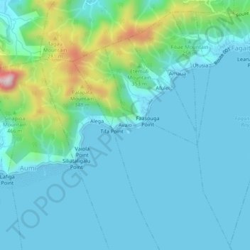 Avaio地形图、海拔、地势
