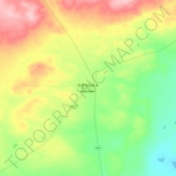 巴彦乌拉苏木地形图、海拔、地势