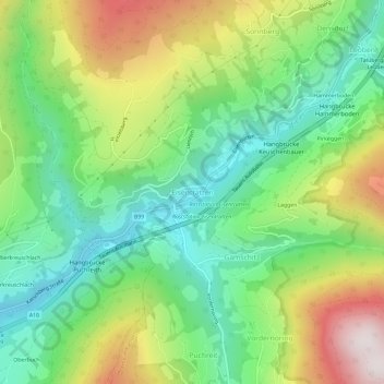 Eisentratten地形图、海拔、地势