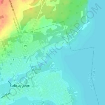 Green Bay地形图、海拔、地势