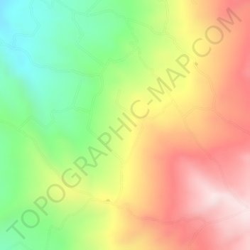 El Cerezo地形图、海拔、地势