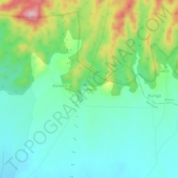 Belwali地形图、海拔、地势