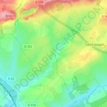 Claire地形图、海拔、地势