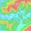 大溪村地形图、海拔、地势