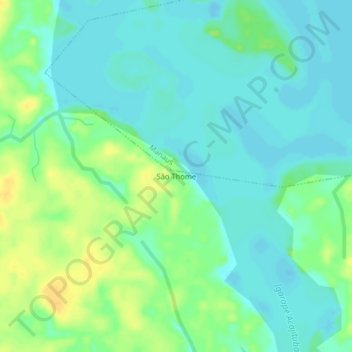 São Thome地形图、海拔、地势