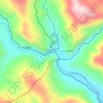 Miraflores地形图、海拔、地势