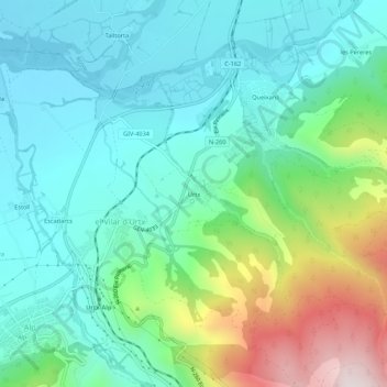 Urtx地形图、海拔、地势