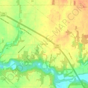 Saint Omer地形图、海拔、地势