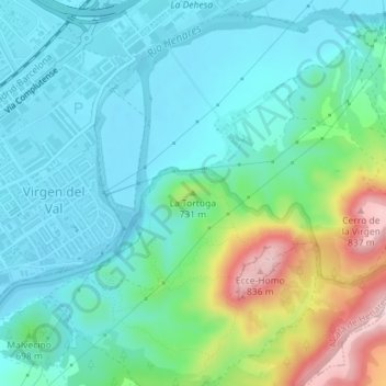La Tortuga地形图、海拔、地势
