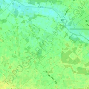 Quenhorn地形图、海拔、地势