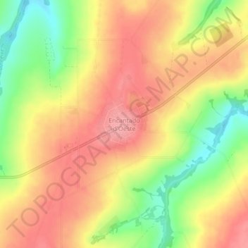 Encantado d'Oeste地形图、海拔、地势