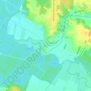 Broye-lès-Pesmes地形图、海拔、地势