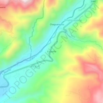 Copalillo地形图、海拔、地势