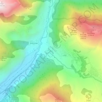 Boí地形图、海拔、地势