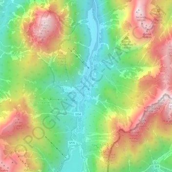 Cave del Predil地形图、海拔、地势