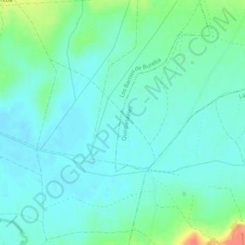 La Bureba地形图、海拔、地势