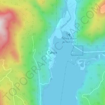 Tahsis地形图、海拔、地势