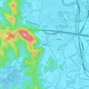 宋家坞地形图、海拔、地势